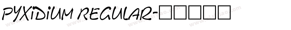 Pyxidium Regular字体转换